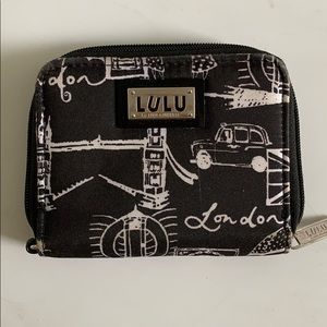 Black and white London wallet